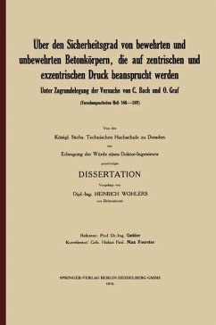 Cover Über den Sicherheitsgrad von bewehrten und unbewehrten Betonkörpern, die auf zentrischen und exzentrischen Druck beansprucht werden (eBook, PDF)