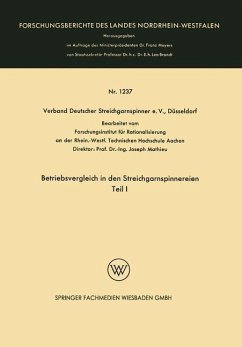 Betriebsvergleich in den Streichgarnspinnereien (eBook, PDF) - Loparo, Kenneth A.