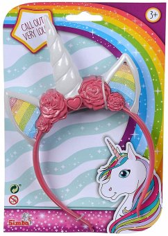 Simba 105562480 - Einhorn Haarreifen mit Farbwechsel-Lichteffekt, Kinderschmuck