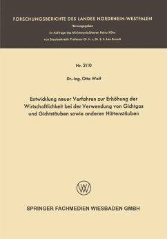 Entwicklung neuer Verfahren zur Erhöhung der Wirtschaftlichkeit bei der Verwendung von Gichtgas und Gichtstäuben sowie anderen Hüttenstäuben (eBook, PDF) - Wolf, Otto