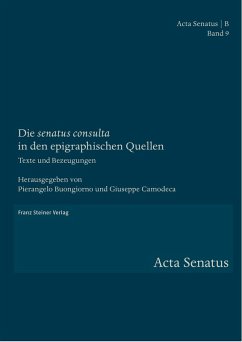 Die 'senatus consulta' in den epigraphischen Quellen (eBook, PDF)