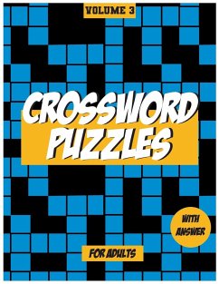 Crossword Puzzles For Adults, Volume 3 - Books, Fun Activity