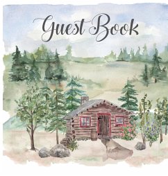 Cabin house guest book (hardback) , comments book, guest book to sign, vacation home, holiday home, visitors comment book - Bell, Lulu And