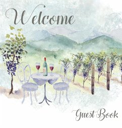 Vineyard themed Guest Book, vacation home, comments book, holiday home, visitor book to sign - Bell, Lulu And