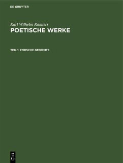 Lyrische Gedichte (eBook, PDF) - Ramler, Karl Wilhelm