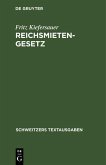 Reichsmietengesetz (eBook, PDF)