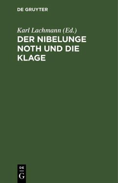 Cover Der Nibelunge Noth und die Klage (eBook, PDF)