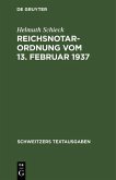 Reichsnotarordnung vom 13. Februar 1937 (eBook, PDF)
