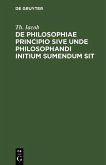 De philosophiae principio sive unde philosophandi initium sumendum sit (eBook, PDF)