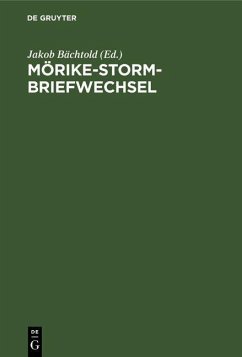Cover Mörike-Storm-Briefwechsel (eBook, PDF)