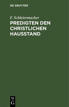 Cover Predigten den christlichen Hausstand (eBook, PDF)