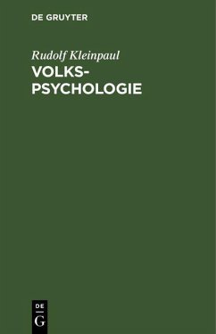 Volkspsychologie (eBook, PDF) - Kleinpaul, Rudolf