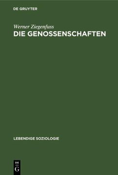 Die Genossenschaften (eBook, PDF) - Ziegenfuss, Werner