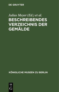 Cover Beschreibendes Verzeichnis der Gemälde (eBook, PDF)