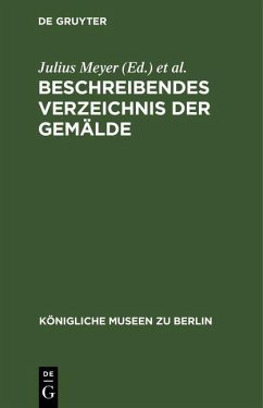 Beschreibendes Verzeichnis der Gemälde (eBook, PDF)