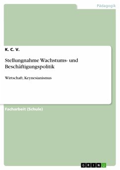 Stellungnahme Wachstums- und Beschäftigungspolitik (eBook, PDF)