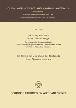 Ein Beitrag zur Gestaltung des Gratspalts beim Gesenkschmieden (eBook, PDF) - Bühler, Hans