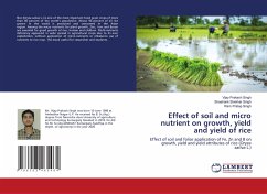 Effect of soil and micro nutrient on growth, yield and yield of rice - Singh, Vijay Prakash;Singh, Shashank Shekhar;Singh, Ram Pratap