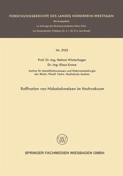 Raffination von Nickelschmelzen im Hochvakuum (eBook, PDF) - Winterhager, Helmut