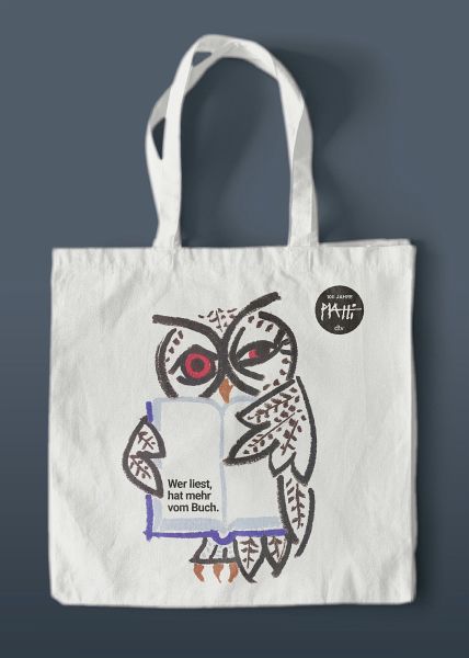 Stofftasche Piatti: Wer liest, hat mehr vom Buch