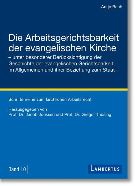 Die Arbeitsgerichtsbarkeit der evangelischen Kirche (eBook, PDF)