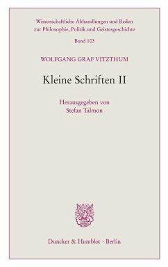 Kleine Schriften II. - Vitzthum, Wolfgang Graf