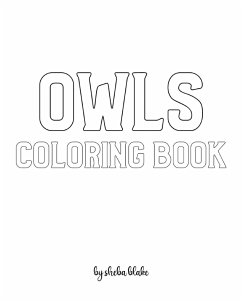 Owls with Scissor Skills Coloring Book for Children - Create Your Own Doodle Cover (8x10 Softcover Personalized Coloring Book / Activity Book) - Blake, Sheba