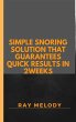 Simple Snoring Solution That Guarantees... - Bild 1