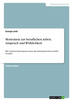 Motivation zur beruflichen Arbeit. Anspruch und Wirklichkeit - Lind, Svenja