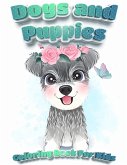 Dogs And Puppies Coloring Book For Kids