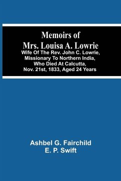 Cover Memoirs Of Mrs. Louisa A. Lowrie