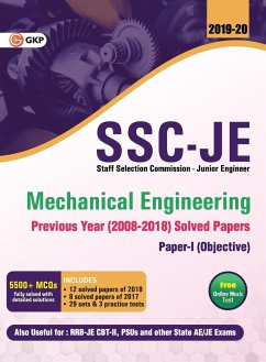 SSC JE Mechanical Engineering for Junior Engineers Previous Year Solved Papers (2008-18), 2018-19 for Paper I - Gkp