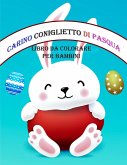 Libro da colorare coniglietto di Pasqua carino per bambini