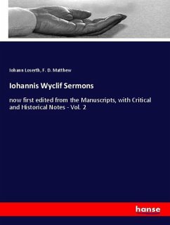 Iohannis Wyclif Sermons - Loserth, Iohann;Matthew, F. D.