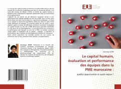 Le capital humain, évaluation et performance des équipes dans la PME marocaine : - DLIMI, Soumaya