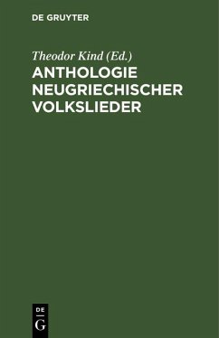 Cover Anthologie neugriechischer Volkslieder (eBook, PDF)