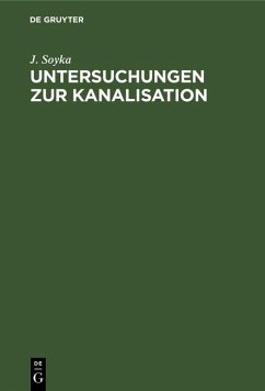 Cover Untersuchungen zur Kanalisation (eBook, PDF)