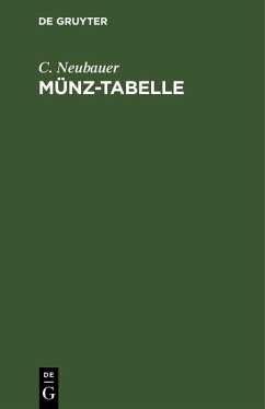 Münz-Tabelle (eBook, PDF) - Neubauer, C.