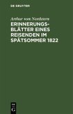 Erinnerungsblätter eines Reisenden im Spätsommer 1822 (eBook, PDF)