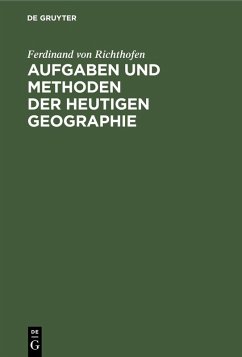 Cover Aufgaben und Methoden der Heutigen Geographie (eBook, PDF)