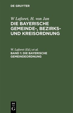 Die Bayerische Gemeindeordnung (eBook, PDF)