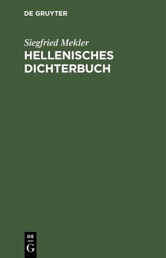Cover Hellenisches Dichterbuch (eBook, PDF)