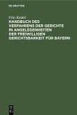 Handbuch des Verfahrens der Gerichte in Angelegenheiten der freiwilligen Gerichtsbarkeit für Bayern (eBook, PDF)