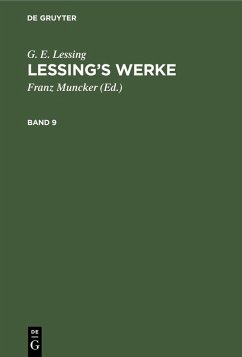 G. E. Lessing: Lessing's Werke. Band 9 (eBook, PDF) - Lessing, G. E.