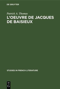 Cover L'oeuvre de Jacques de Baisieux (eBook, PDF)