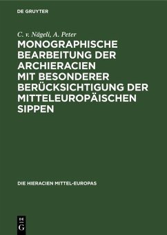 Cover Monographische Bearbeitung der Archieracien mit besonderer Berücksichtigung der mitteleuropäischen Sippen (eBook, PDF)