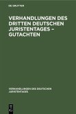 Verhandlungen des Dritten Deutschen Juristentages - Gutachten (eBook, PDF)