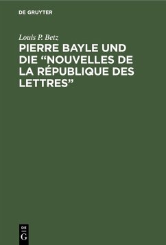 Cover Pierre Bayle und die 