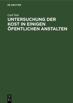 Cover Untersuchung der Kost in einigen öfentlichen Anstalten (eBook, PDF)