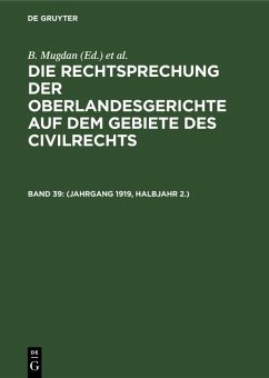 (Jahrgang 1919, Halbjahr 2.) (eBook, PDF)